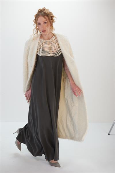 Tüvit Model Kırçıllı Uzun Kaşmir Kaban