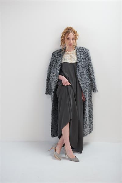 Tüvit Model Kırçıllı Uzun Kaşmir Kaban