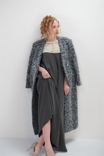 Tüvit Model Kırçıllı Uzun Kaşmir Kaban