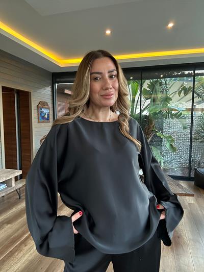 Uzun Kol Saten Takım