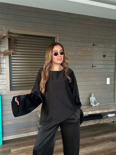 Uzun Kol Saten Takım