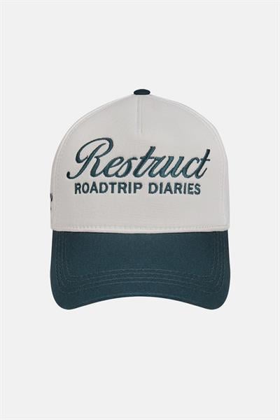 ROADTRIP DIARIES HAT ECRU/GREEN