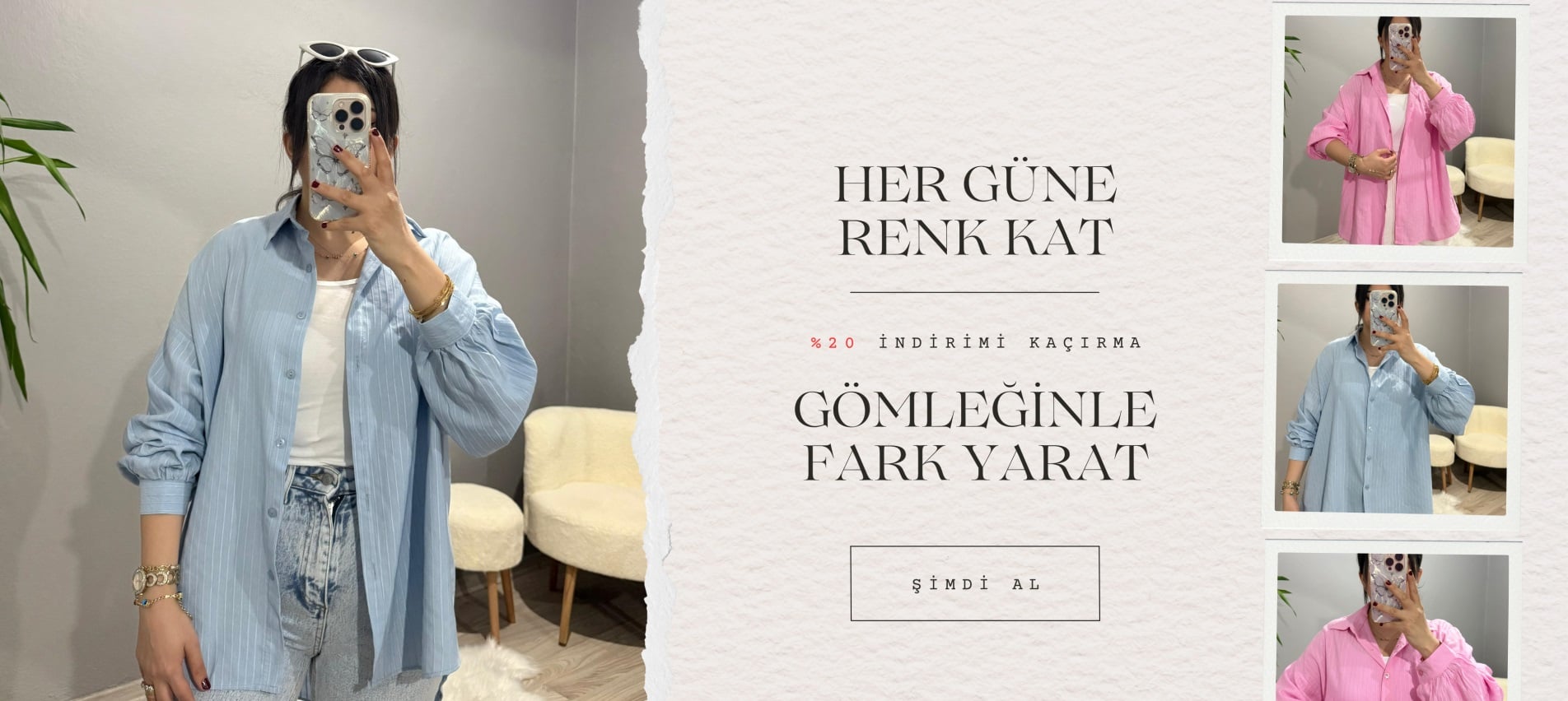 Çizgili Oversize Gömlekler