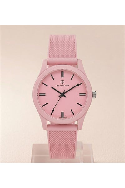 39mm Kadın Saat Pembe Silikon Kordon Genç Spor Günlük Şık Model