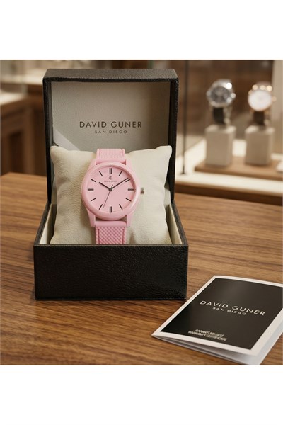 39mm Kadın Saat Pembe Silikon Kordon Genç Spor Günlük Şık Model