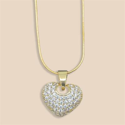 Amarise – Çelik Koleksiyon 316L Gold Renkli Kalp Figürlü Kolye