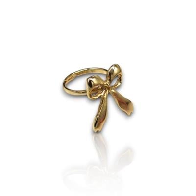 Ribbon Gold – Kurdele Detaylı Ayarlanabilir Altın Renkli Yüzük