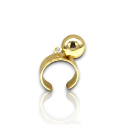 Swing Gold – Sallanan Top Detaylı Ayarlanabilir Altın Renkli Yüzük