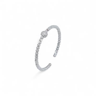 Bella Silver – VIP Koleksiyon Gümüş Renkli Taş Detaylı Kadın Bileklik