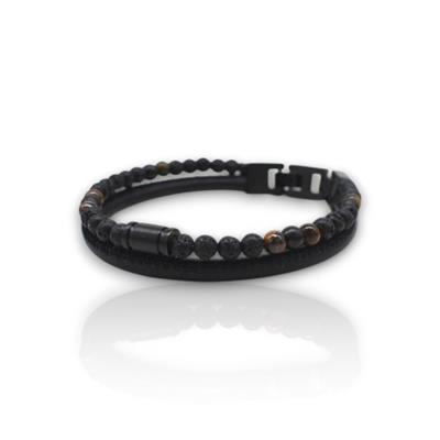 Onyx Core – Çelik & Doğal Taş Detaylı Erkek Bileklik
