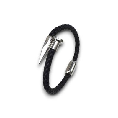 Prosida – 316L Çelik Uç Detaylı Deri Erkek Bileklik