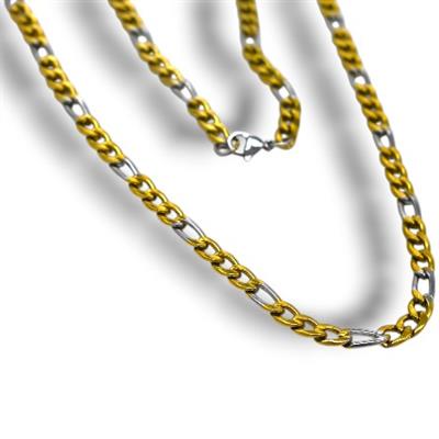 Bicolor – 316L Çelik Gold & Gümüş Renkli Erkek Kolye