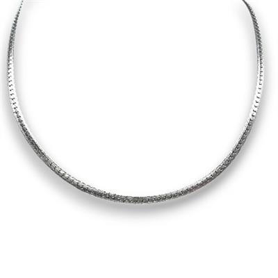 Vento – 316L Çelik Gümüş Renkli Geniş Örgü Erkek Kolye