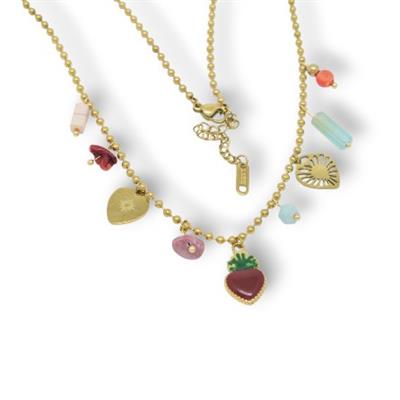 Cereza – Çelik Koleksiyon Renkli Figürlü Kolye