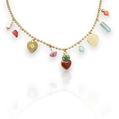 Cereza – Çelik Koleksiyon Renkli Figürlü Kolye