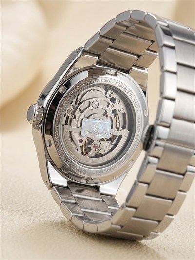 David Guner San Diego 42 mm Otomatik Siyah Kadran Çelik Erkek Kol Saati
