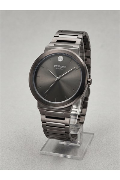 Excellent 41 mm Erkek Kol Saati Füme Çelik Kordonlu İnce Kasa
