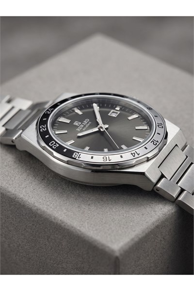 Excellent Erkek Kol Saati 42 mm İnce Kasa Gümüş Renkli Çelik Saat