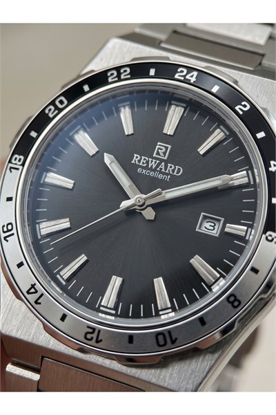 Excellent Erkek Kol Saati 42 mm İnce Kasa Gümüş Renkli Çelik Saat