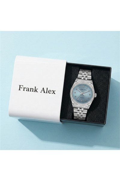 Femme Taşlı Kadın Kol Saati Mavi Kadran Çelik 31-34 mm Quartz