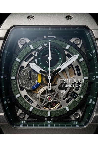 Function 45 mm Erkek Kol Saati Yeşil Silikon Kordon Büyük Kasa Spor Saat