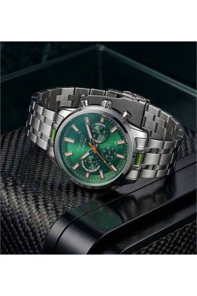 Function Erkek Kol Saati 44 mm Çok Fonksiyonlu Renkli Cam Çelik Kordon Quartz