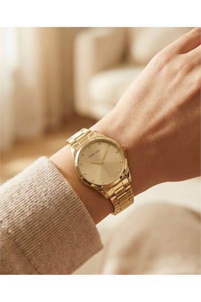 Kadın Kol Saati Gold Çelik 31-34 mm Quartz Mineral Cam