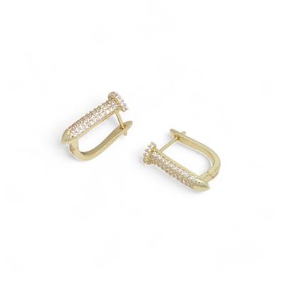 Linea – VIP Koleksiyon 14K Altın Renginde Taşlı İğneli Küpe