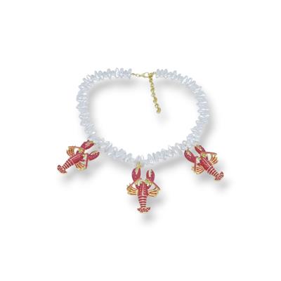Lobster Pearl – İnci Boncuklu Renkli Istakoz Kolye
