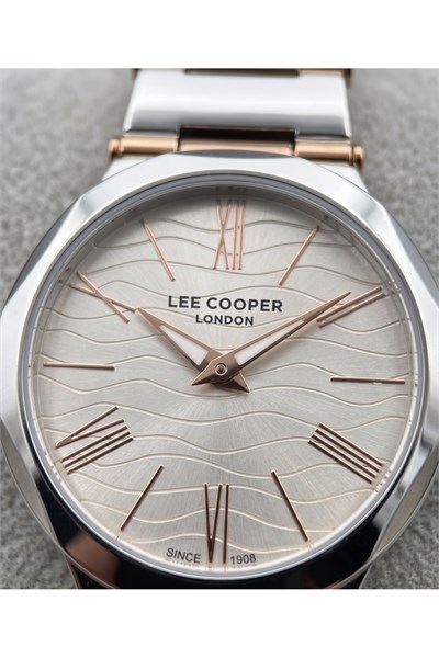 London Kadın Saati 28mm Küçük Kasa Desenli Kadran Rose Gold Detaylı İki Renk