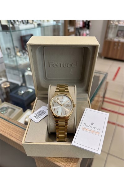 Milano 29 mm Kadın Kol Saati Küçük Kasa Gold Renkli Beyaz Kadran Takvimli
