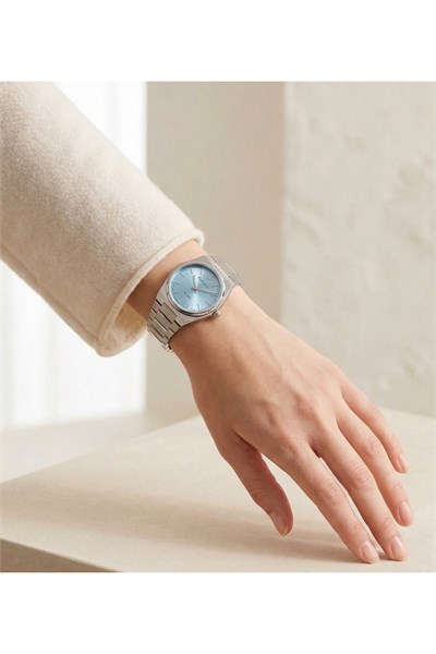 Ferrucci Milano 26 mm Kadın Kol Saati Gümüş Çelik Kordon Buz Mavi Kadran