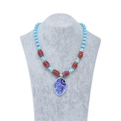 Mystic Eye – Çizgili Desenli Göz Figürlü Kolye