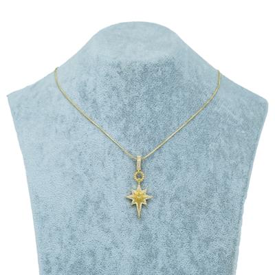 Polaris – Çelik Koleksiyon Kuzey Yıldızı Taşlı Gold Renkli Kolye
