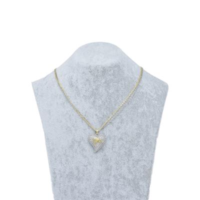 Pulse – Çelik Koleksiyon Kalp Formlu Taşlı Kolye