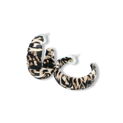 Savora – VIP Koleksiyon Leopar Desenli Halka Küpe