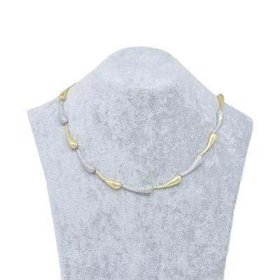 Serena – Çelik Koleksiyon İki Renkli Taşlı Kolye