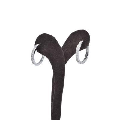 Silva – VIP Koleksiyon Gümüş Renk Taş Detaylı Halka Küpe