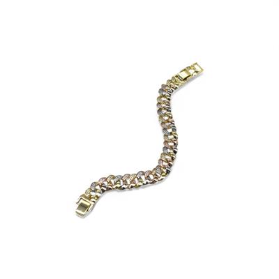 Tricolora – VIP Koleksiyon 14K Altın Rengi, Gümüş ve Rose Gold Renkli Gurmet Bileklik