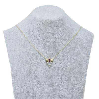 Triora – Çelik Koleksiyon Taş Detaylı Kolye