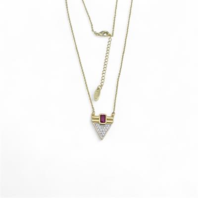 Triora – Çelik Koleksiyon Taş Detaylı Kolye