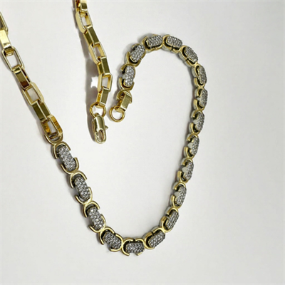 Lunaria – VIP Koleksiyon Gold ve Gümüş Renkli Zirkon Taşlı Kolye