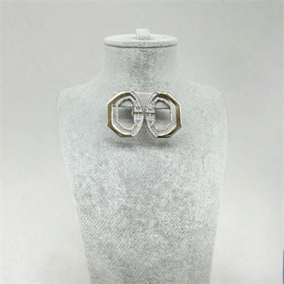 Vega Loop – VIP Koleksiyon Gold ve Gümüş Renkli Geometrik İğneli Küpe