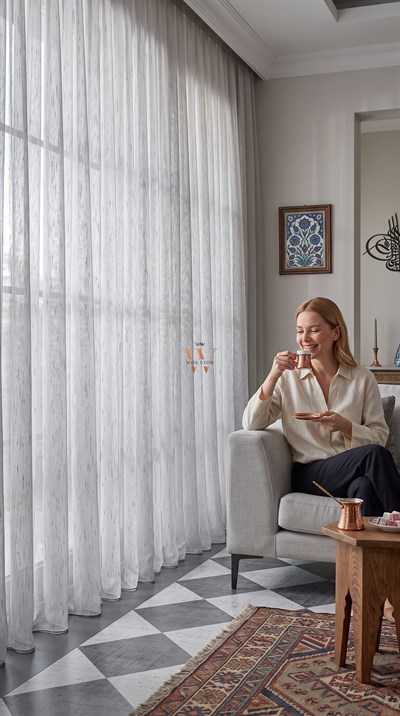 Frome Gri Tül Perde, Salon Yatak Odası Mutfak Cam Balkon