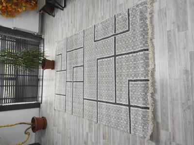 Modern Desenli Ekru Halı 160*230