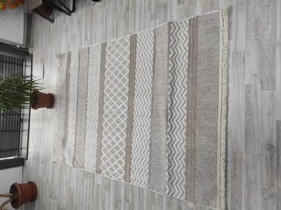Modern Desenli Kilim Krem Renk 160*230