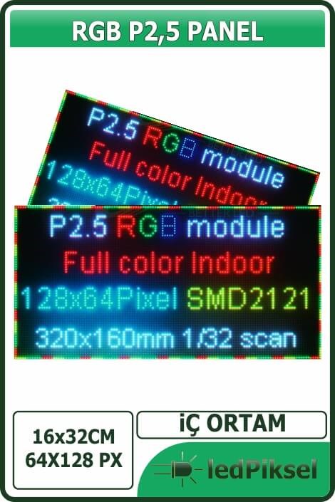 LEDPİKSELRGB PANELLERP2.5 RGB LED PANEL İÇ MEKAN