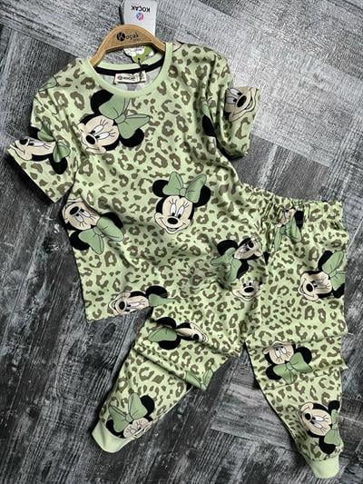 Minnie Baskılı Kız Pijama Takımı