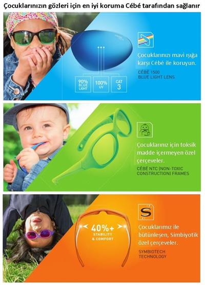 Cebe Skimo Çocuk Gözlük Fuchsia Oranj 2000 Grey CBSKIMO7