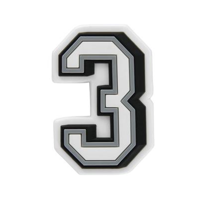 Jibbitz B W Number 3 J03007